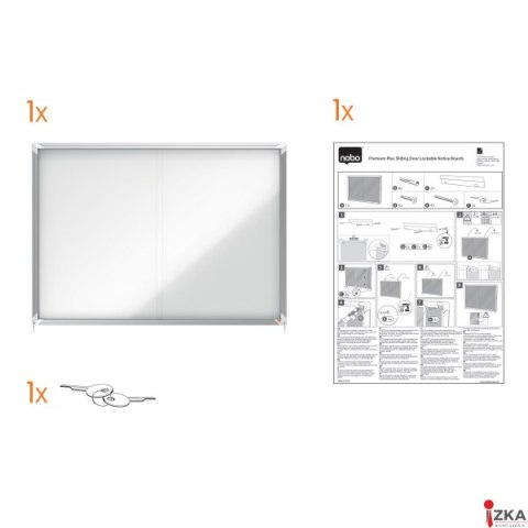 Gablota magnetyczna zewnętrzna Nobo Premium Plus 8xA4 (drzwiczki przesuwn