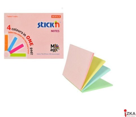 Bloczek STICKN MAGIC PAD 76x101mm pastele mix kolorów 21575