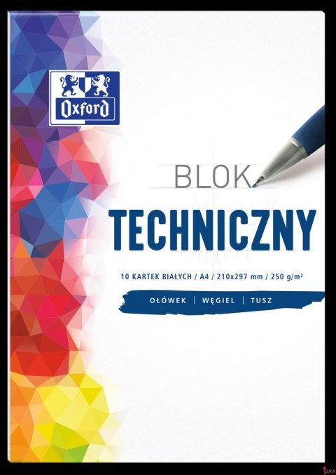 Blok techniczny OXFORD A4 10k 250G biały 400093199 Blok techniczny OXFORD A4 10k 250G biały 400093199