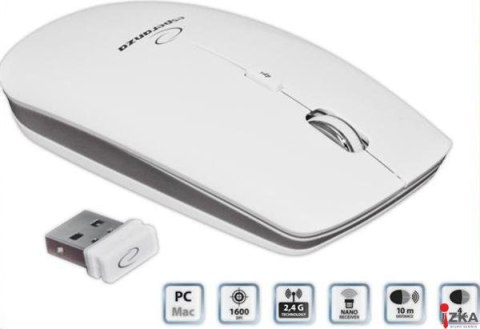 Mysz bezprzewodowa 2.4GHZ optyczna USB SATURN biała EM120W ESPERANZA Mysz bezprzewodowa 2.4GHZ optyczna USB SATURN biała EM120W ESPERANZA