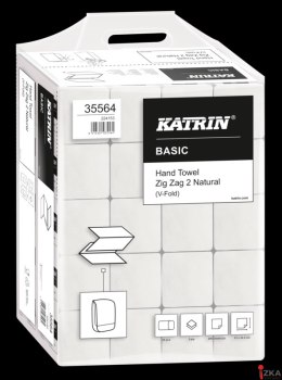 Ręczniki składane KATRIN BASIC Zig Zag 2 Natural, ZZ, 20 x 200, Handy Pack, 35564, opakowanie: 20 owijek
