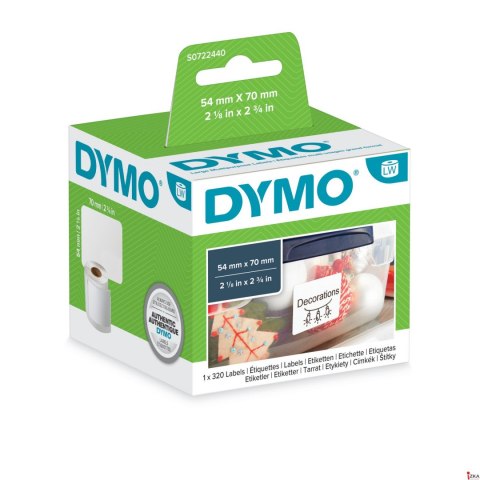 Etykieta DYMO na dyskietkę - 70 x 54 mm, biały S0722440 Etykieta DYMO na dyskietkę - 70 x 54 mm, biały S0722440