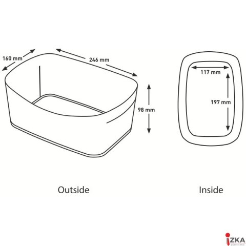 MyBox Pojemnik bez pokrywki, biało-turkusowy 52571051 MyBox Pojemnik bez pokrywki, biało-turkusowy 52571051