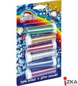 Brokat sypki FIORELLO GR-B6B62 6 kolorów x 6g w fiolce 170-2237 Brokat sypki FIORELLO GR-B6B62 6 kolorów x 6g w fiolce 170-2237