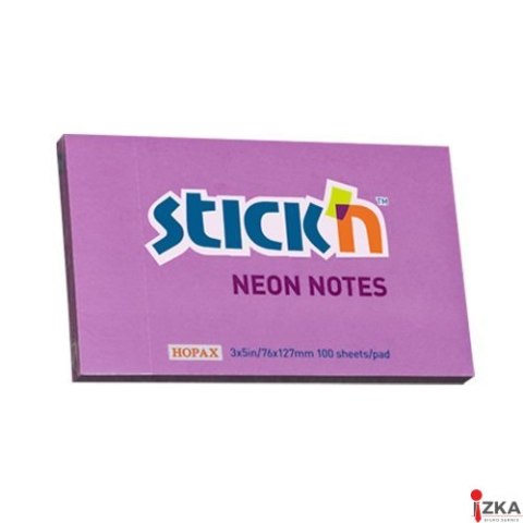 Bloczek STICKN 127x76mm fioletowy neonowy 100k 21214 STICKN