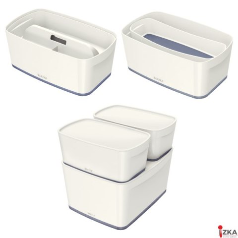 Pojemnik MyBOX mały z pokrywką biało-szary LEITZ 52291001