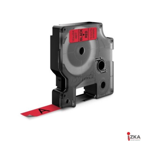 Taśma DYMO D1 - 12 mm x 7 m, czarny / czerwony S0720570 do drukarek etykiet