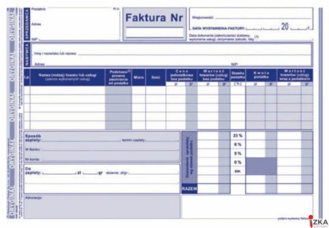 103-XE Faktura VAT A5 80kartek oryginał + 2kopie MICHALCZYK i PROKOP 103-XE Faktura VAT A5 80kartek oryginał + 2kopie MICHALCZYK i PROKOP