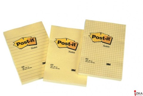 Bloczek 3M POST-IT 662 102x152mm żółte 100k kratka FT510010638 Bloczek 3M POST-IT 662 102x152mm żółte 100k kratka FT510010638
