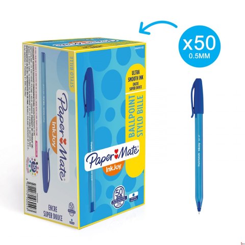 Długopis ze skuwką INKJOY 100 CAP M 1.0mm niebieski PAPER MATE S0977420 Długopis ze skuwką INKJOY 100 CAP M 1.0mm niebieski PAPER MATE S0977420