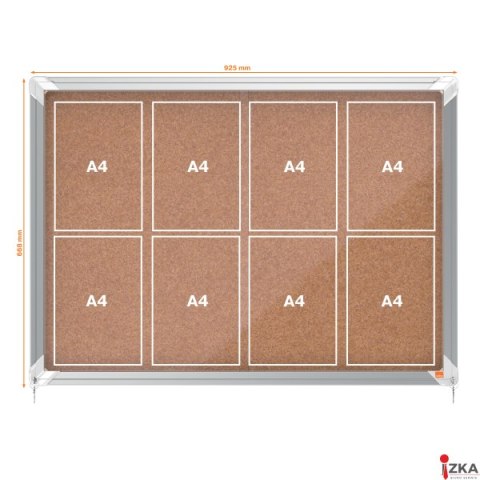 Gablota korkowa Nobo Premium Plus 8xA4 (drzwiczki przesuwne) 1915331