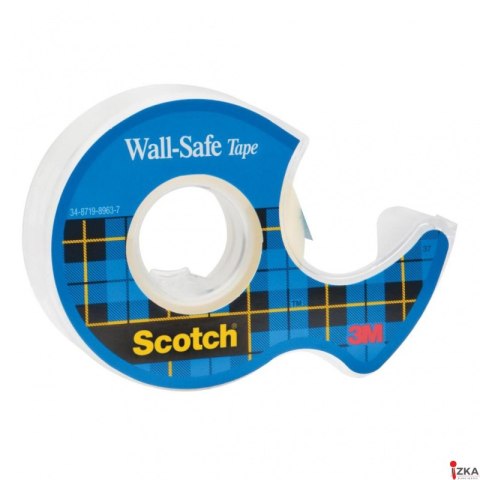 Taśma klejąca SCOTCH_ Wall-Safe, bezpieczna dla ścian, na podajniku, 19mm, 16,5m, transparentna Taśma klejąca SCOTCH_ Wall-Safe, bezpieczna dla ścian, na podajniku, 19mm, 16,5m, transparentna
