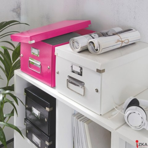 Pudło LEITZ C&S uniwersalne średnie WOW różowe 60440023