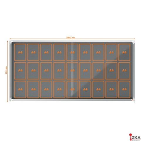 Gablota filcowa Nobo Premium Plus 27xA4, szara (drzwiczki przesówne) 1915339