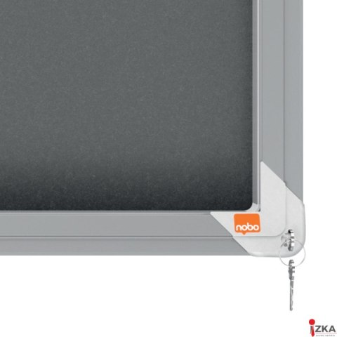 Gablota filcowa Nobo Premium Plus 27xA4, szara (drzwiczki przesówne) 1915339