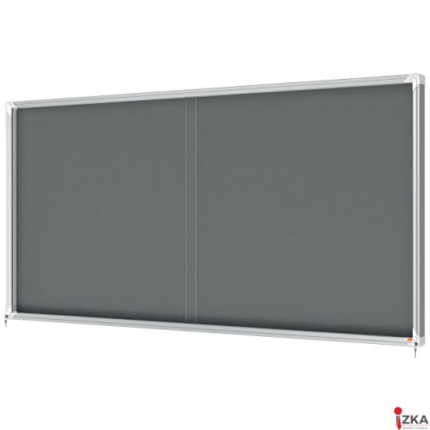 Gablota filcowa Nobo Premium Plus 27xA4, szara (drzwiczki przesówne) 1915339