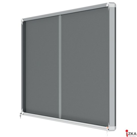 Gablota filcowa Nobo Premium Plus 27xA4, szara (drzwiczki przesówne) 1915339