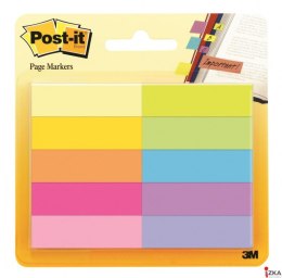 Zakładki indeksujące POST-IT_ (670-10AB), papier, 12,7x44,4mm, 10x50 kart., mix kolorów, 3M-UU011061478