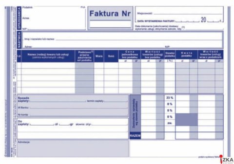 100-3E Faktura VAT A5 wielokopia MICHALCZYK i PROKOP 100-3E Faktura VAT A5 wielokopia MICHALCZYK i PROKOP