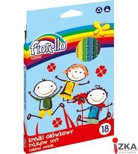 Kredki ołówkowe FIORELLO SUPER SOFT, 18 kolorów, trójkątne 170-2187 Kredki ołówkowe FIORELLO SUPER SOFT, 18 kolorów, trójkątne 170-2187
