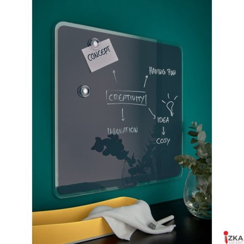 Szklana tablica magnetyczna Leitz Cosy 45x45cm, szara 70440089