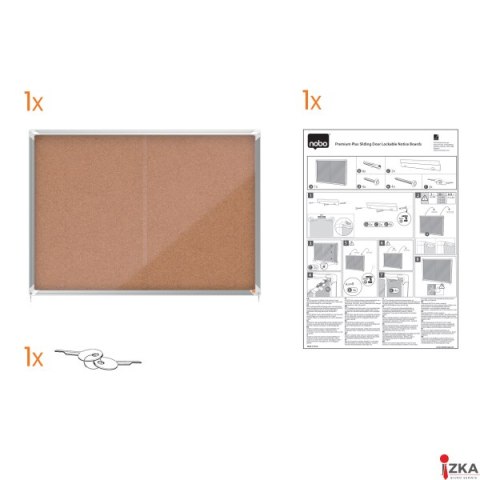 Gablota korkowa Nobo Premium Plus 12xA4 (drzwiczki przesówne) 1902574