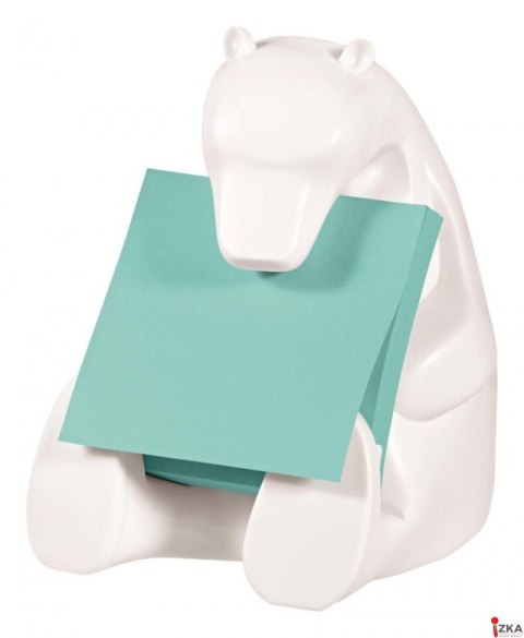 Podajnik do bloczków samoprzylepnych POST-IT_ Miś (Bear-330), biały, w zestawie 1 bloczek Super Sticky Z-Notes