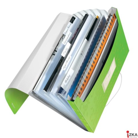 Teczka z 6 przegródkami PP Leitz WOW, zielona 45890054