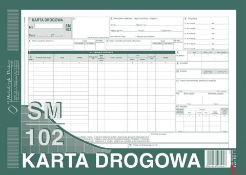 801-1 Karta drogowa SM/102 (samochód ciężarowy) A4 offset MICHALCZYK 801-1 Karta drogowa SM/102 (samochód ciężarowy) A4 offset MICHALCZYK