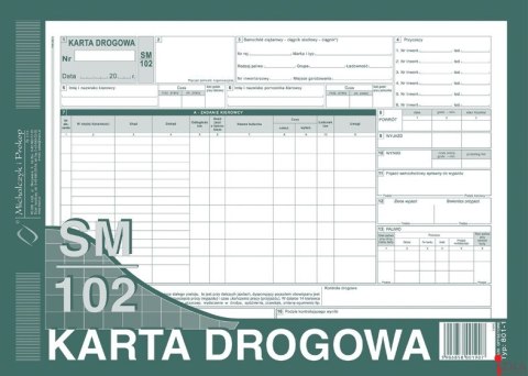 801-1 Karta drogowa SM/102 (samochód ciężarowy) A4 offset MICHALCZYK 801-1 Karta drogowa SM/102 (samochód ciężarowy) A4 offset MICHALCZYK