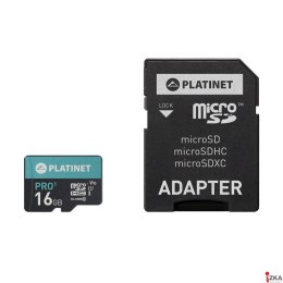 Karta pamięci Micro SDhc + adapter 16GB class10 UIII 90MB/s Platinet PMMSD16UI