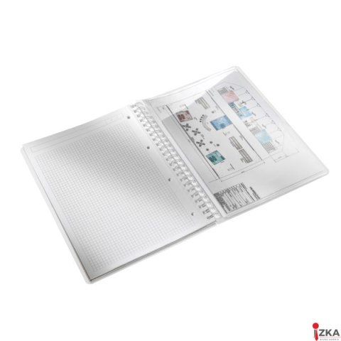 Kołonotatnik LEITZ WOW A4 80k PP kratka fioletowy 46380062