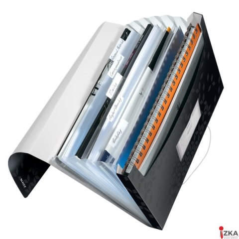 Teczka z 6 przegródkami PP Leitz WOW, czarna 45890095