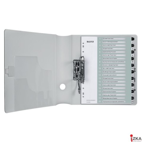 Przekładki plastikowe do nadruku tekstu na kartę, Leitz WOW, 120, biało-czarne 12170000