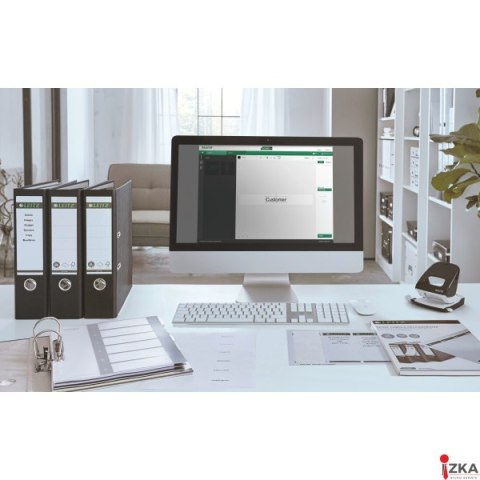 Przekładki plastikowe do nadruku tekstu na kartę, Leitz WOW, 120, biało-czarne 12170000