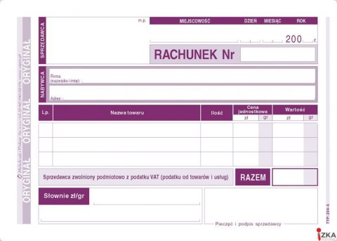 234-5 Rachunek MICHALCZYK&PROKOP A6 80 kartek poziom(o+k) 234-5 Rachunek MICHALCZYK&PROKOP A6 80 kartek poziom(o+k)