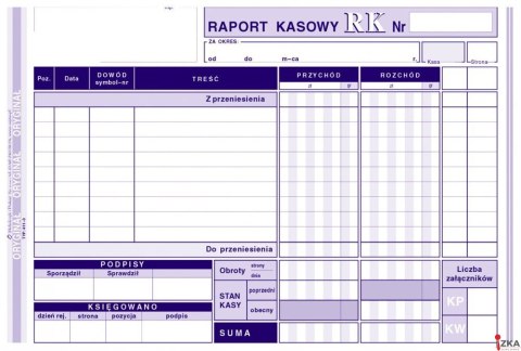 411-3 Raport Kasowy A5 MICHALCZYK i PROKOP