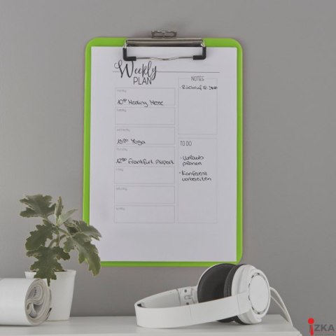 Deska z klipem Leitz WOW, zielona 39710054 Deska z klipem Leitz WOW, zielona 39710054