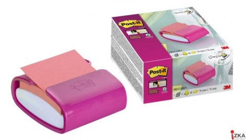 Podajnik do bloczków samoprzylepnych POST-IT_ Pro (PRO-C-1SSC), fioletowy, w zestawie 1 bloczek Super Sticky Z-Notes