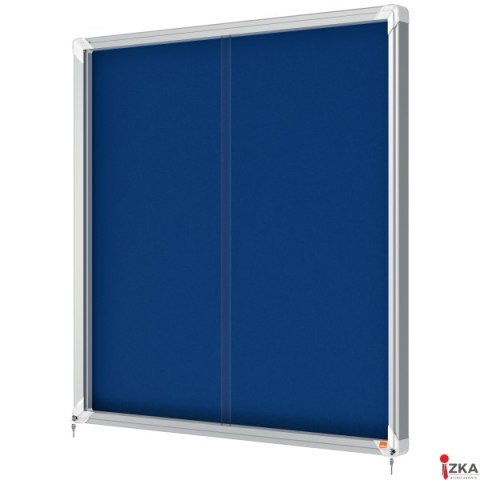 Gablota filcowa Nobo Premium Plus 12xA4, niebieska (drzwiczki przesówne) 1902566