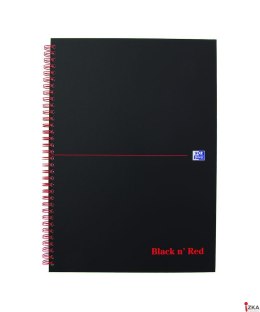 Kołonotatnik A5 70 kartek, kratka / tagi, BLACK n RED, OXFORD, 400047656