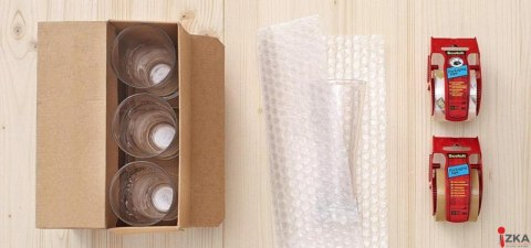 Mini dyspenser do taśm SCOTCH (C.5020.D), w zestawie taśma pakową, 48mmx20,3m, czerwony