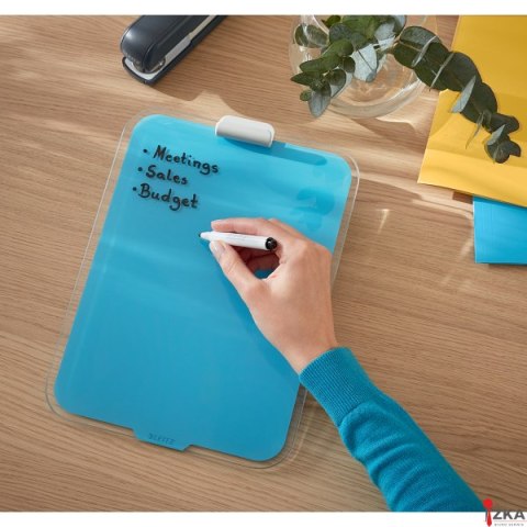 Szklana tabliczka na biurko Leitz Cosy, niebieski 39470061
