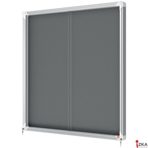Gablota filcowa Nobo Premium Plus 12xA4, szara (drzwiczki przesówne) 1915337