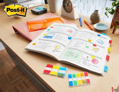 Zakładki indeksujące POST-IT do archiwizacji (676-AYPV), PP, silne, 16x38mm, 4x10 szt., mix kolorów