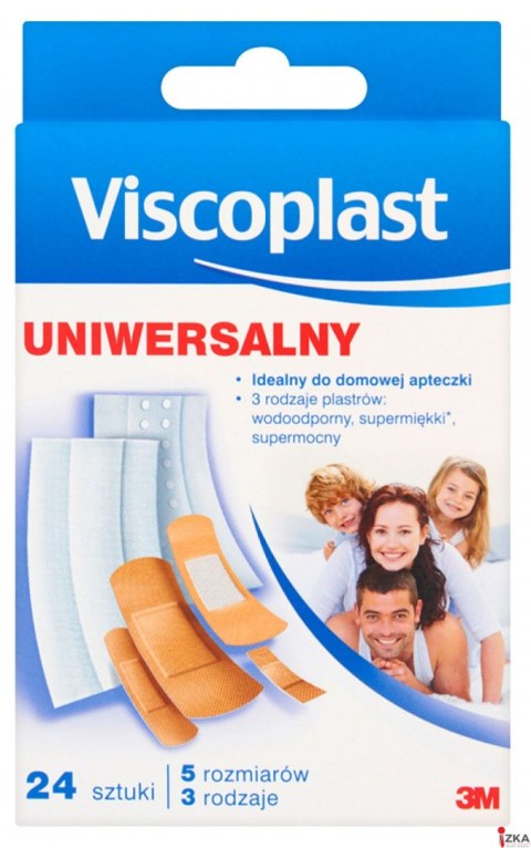 Zestaw plastrów VISCOPLAST, 24szt., 3rodzaje/5rozmiarów UNIWERSALNE YP201111603