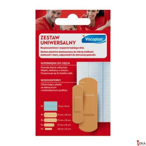 Zestaw plastrów VISCOPLAST, 24szt., 3rodzaje/5rozmiarów UNIWERSALNE YP201111603