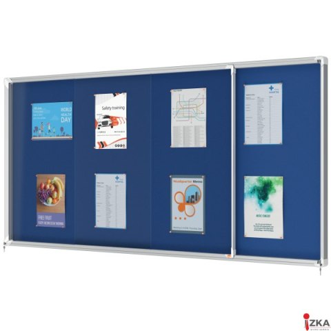 Gablota filcowa Nobo Premium Plus 27xA4, niebieska (drzwiczki przesówne) 1915335