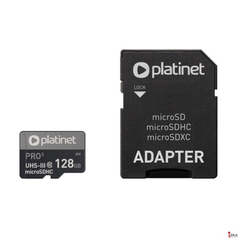 Karta pamięci Micro SDxc + adapter 128GB class10 UIII A1 90MB/s Platinet PMMSDX128UIII