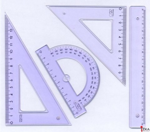 Komplet geometryczny z linijką 16cm 2005 PRATEL MK105-00 Komplet geometryczny z linijką 16cm 2005 PRATEL MK105-00